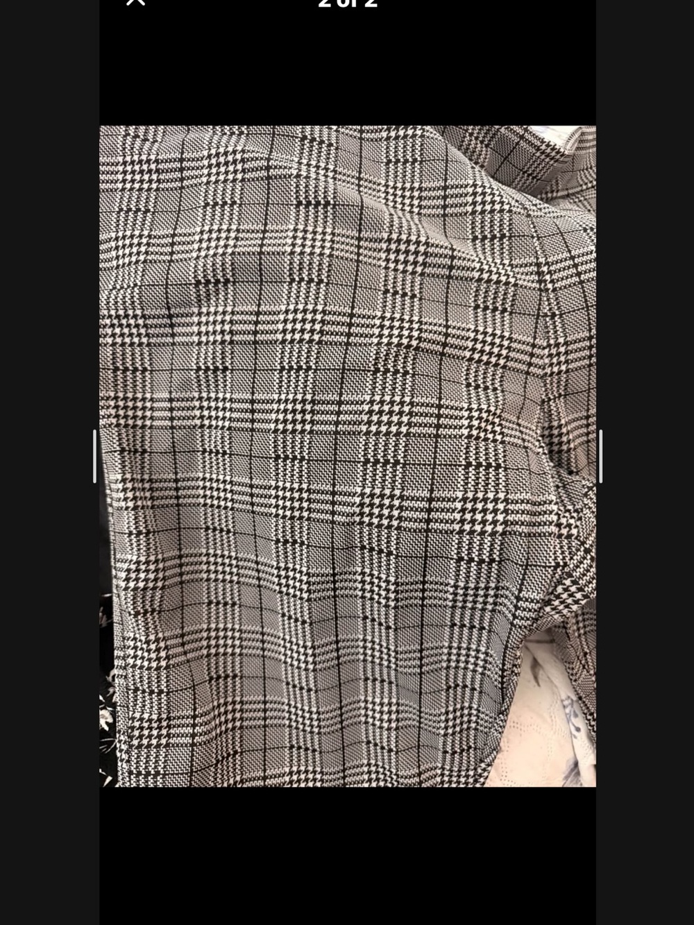 Classic Black & White Plaid Women's pants